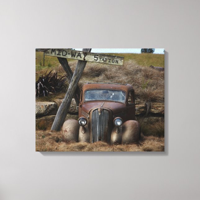 Old car canvas print (Front)