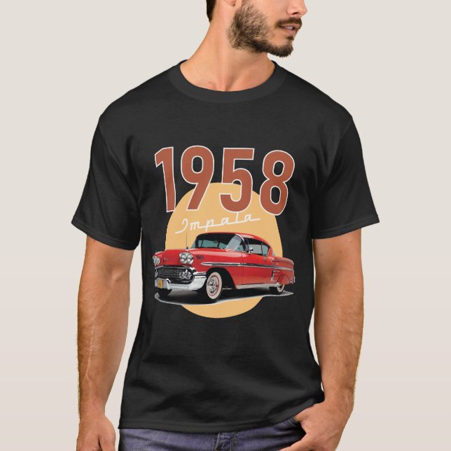 Old car Chevrolet Impala 1958 T-Shirt (Front)