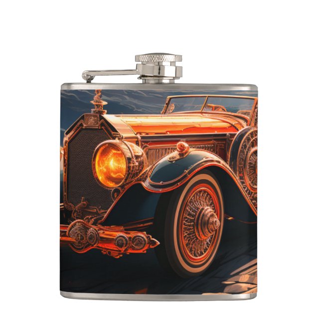Old Car Hip Flask (Front)