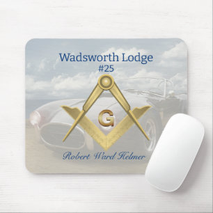Old Car Masonic Mouse Pad