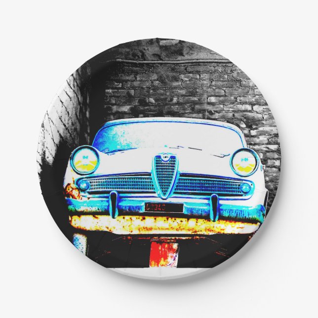 Old car paper plate (Front)