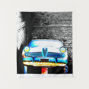 Old car tapestry