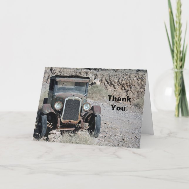 Old Car Thank You Card (Front)