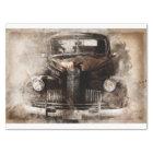 Old Car Vintage Decoupage