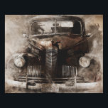 Old Car Vintage Faux Canvas Print<br><div class="desc">Old Car Vintage Faux Canvas Print</div>