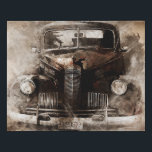 Old Car Vintage Faux Canvas Print<br><div class="desc">Old Car Vintage Faux Canvas Print</div>