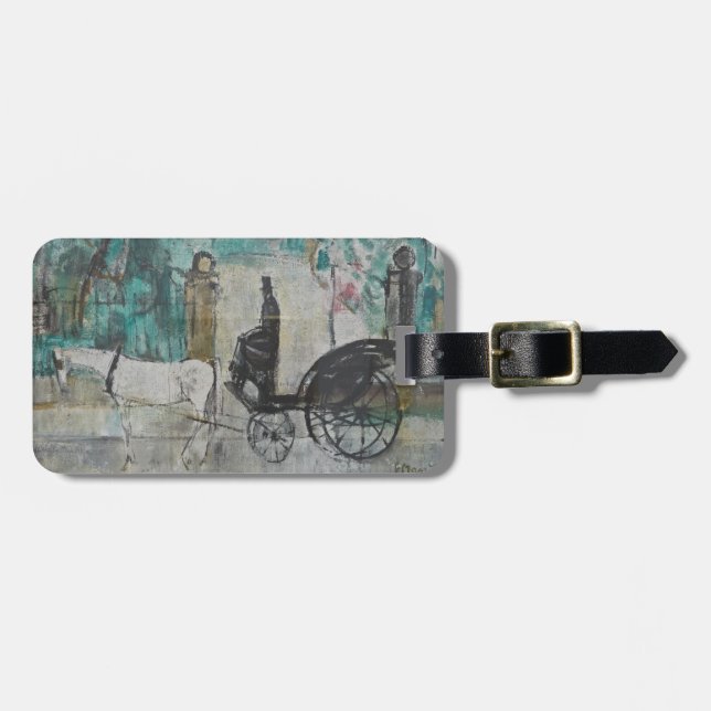Old  Carriage Driver Luggage Tag (Front Horizontal)