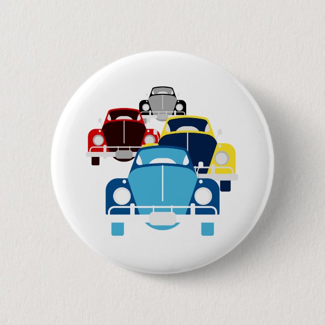 Old Cars 6 Cm Round Badge (Front)