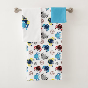 Old Cars Bath Towel Set