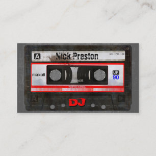 Old Cassette DJ Business Card