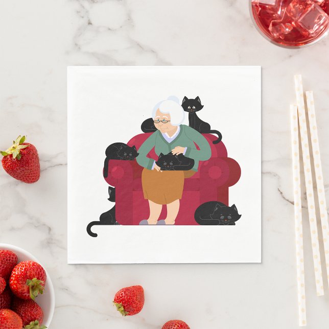 Old Cat Lady Napkin (Creator Uploaded)
