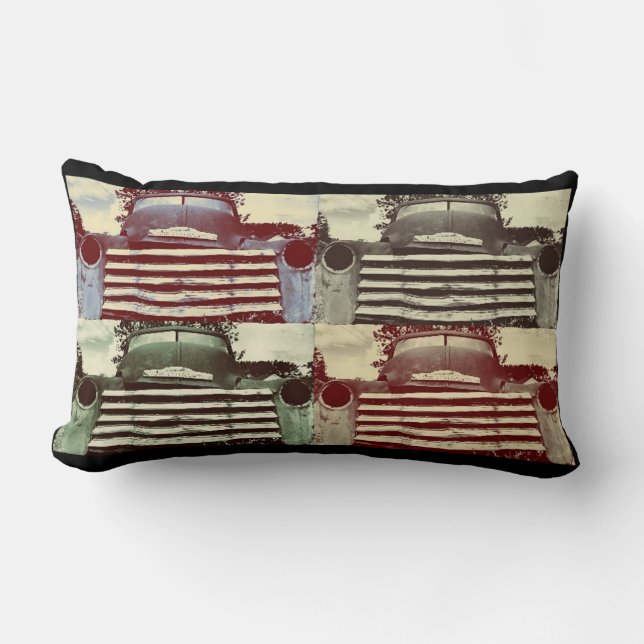 Old Chevy Farming Truck Lumbar Cushion (Front)