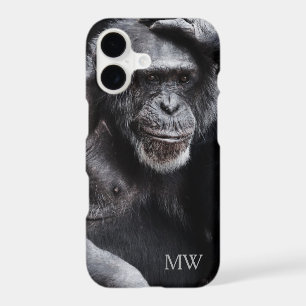 Old Chimpanzee custom monogram phone cases