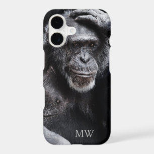 Old Chimpanzee custom monogram phone cases