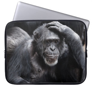 Old Chimpanzee laptop sleeve