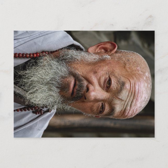 Old Chinese monk Postcard (Front)