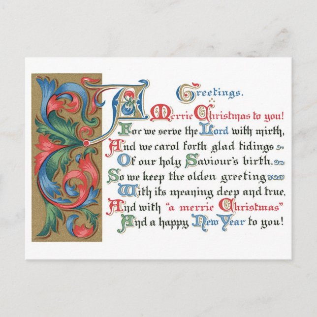 Old Christmas Card (Front)