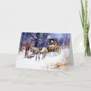 Old Christmas in New England (by Charles Russell) Card