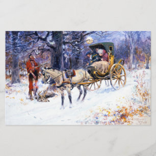 Old Christmas in New England (by Charles Russell) Stationery