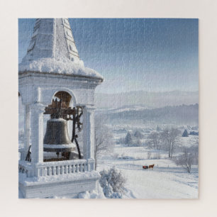 Old Church Bell with Horse-drawn Sleigh Jigsaw Puzzle