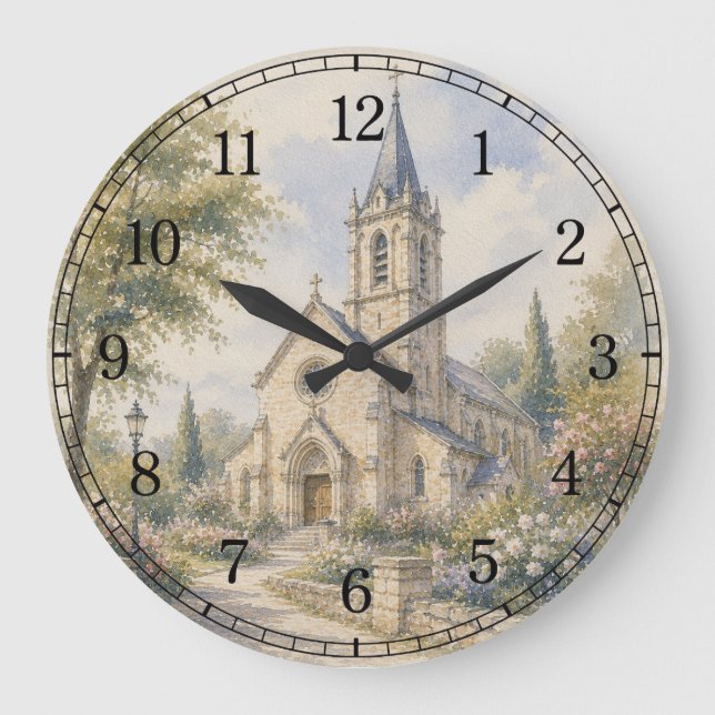 Old Church Wall Clock — Historic Landscape Design (Front)