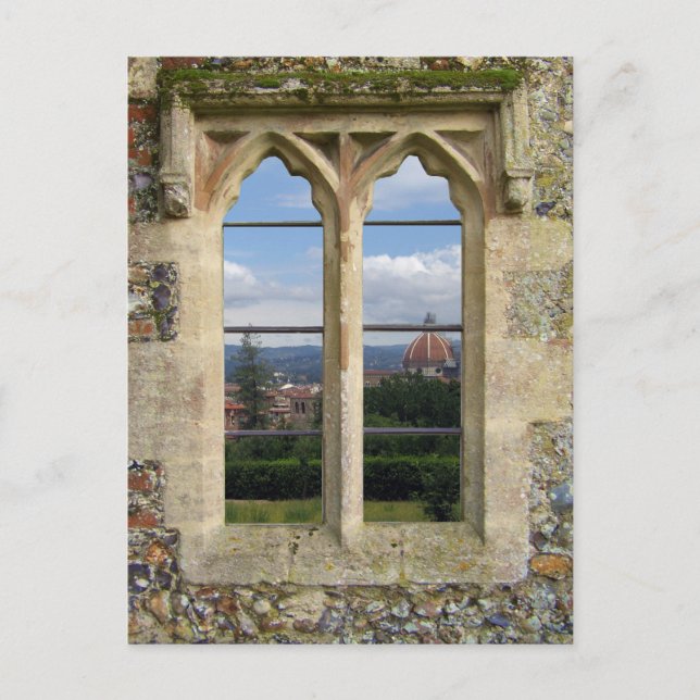 Old Church Window Postcard (Front)