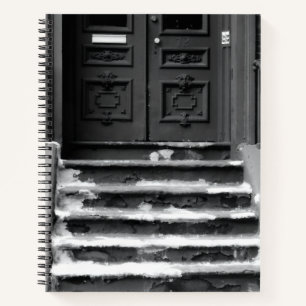 Old City Door and Staircase Worn Paint Stairs Notebook