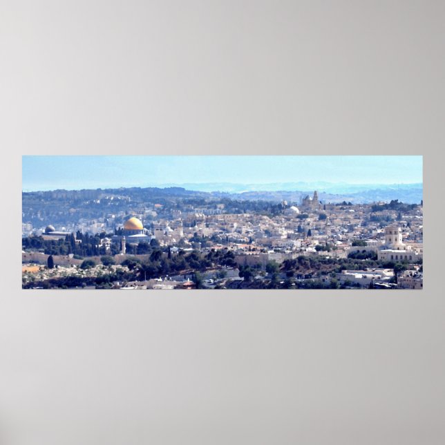 Old City Jerusalem - View from Mt. Scopus Poster (Front)