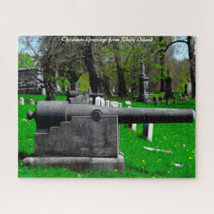 Old Civil War Cannons.Christmas Greetings Jigsaw Puzzle