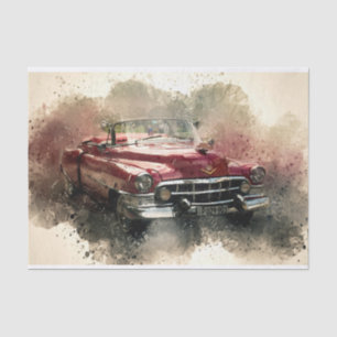 Old Classic Car Decoupage Tissue Paper