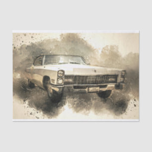 Old Classic Car Decoupage Tissue Paper