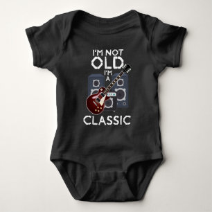 Old Classic Guitar Birthday Guitarist Musician Baby Bodysuit