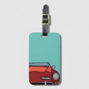 Old Classic Vintage Car Travel Luggage Tag