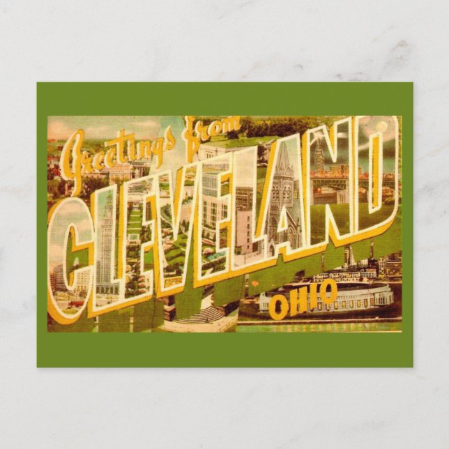 Old Cleveland Ohio Postcard (Front)