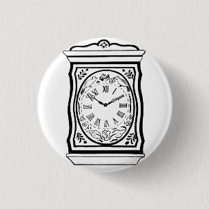 Old Clockface. 3 Cm Round Badge