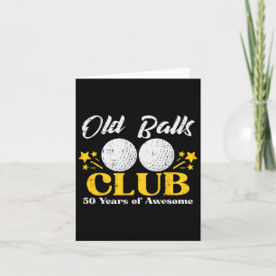 Old Club Golf 50 Years Awesome 50th Birthday Golfe Card