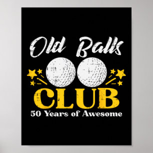 Old Club Golf 50 Years Awesome 50th Birthday Golfe Poster