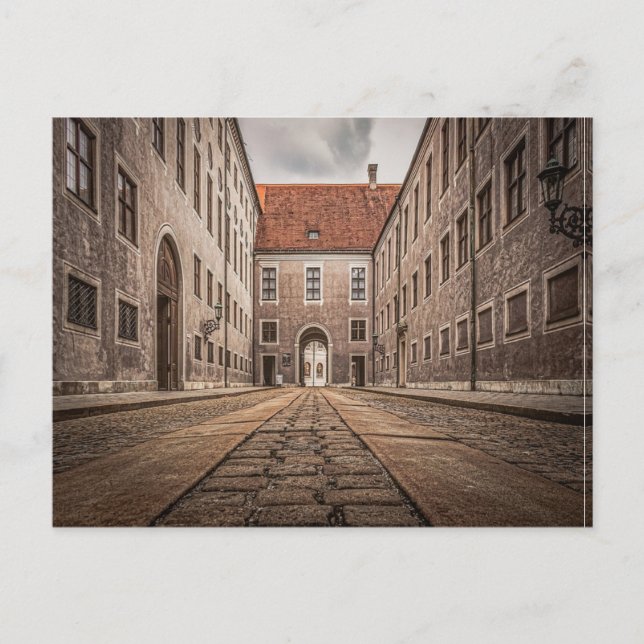 Old cobblestone building in  Munich Postcard (Front)