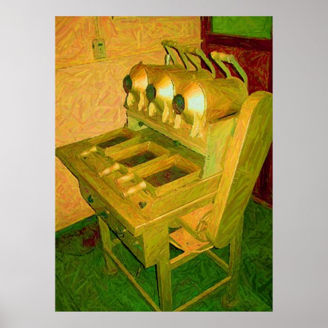 OLD COFFEE MACHINE POSTER (Front)
