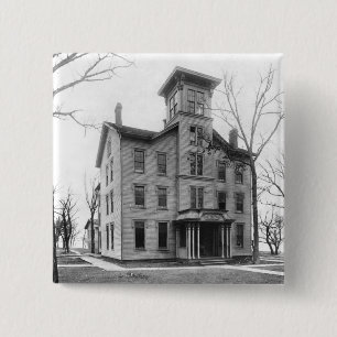 Old College, Evanston, built in 1855 15 Cm Square Badge