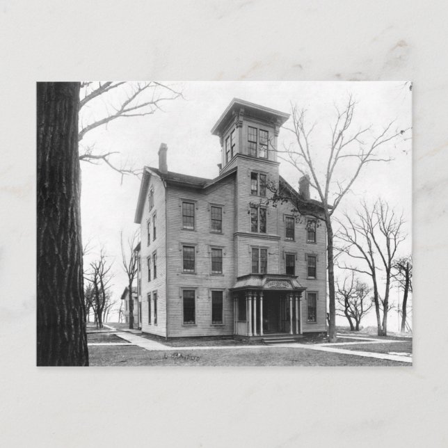 Old College, Evanston, built in 1855 Postcard (Front)