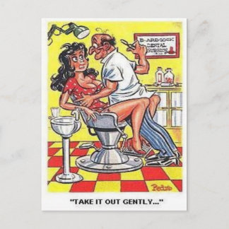 Old Comic Postcard - Comic - Dentist