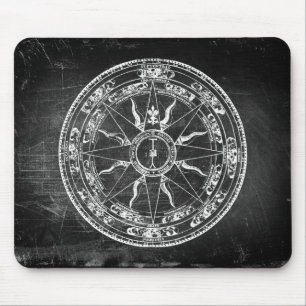 Old Compass Rose (B&W) Mouse Pad