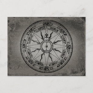 Old Compass Rose (B&W) Postcard