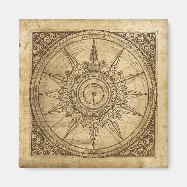 Old Compass Rose Magnet (Front)
