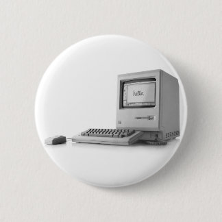 Old Computer 6 Cm Round Badge