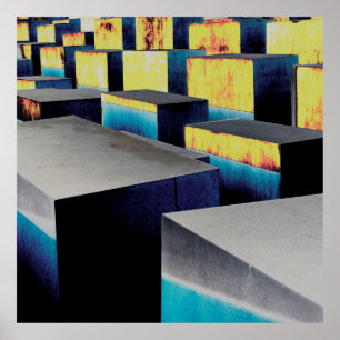 old concrete cubes poster