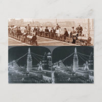 Old Coney Island Trains, Luna Park Image Postcard