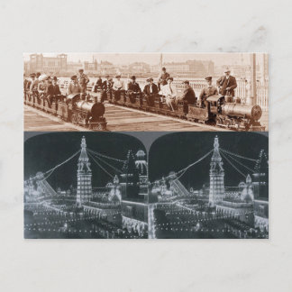 Old Coney Island Trains,  Luna Park Image Postcard