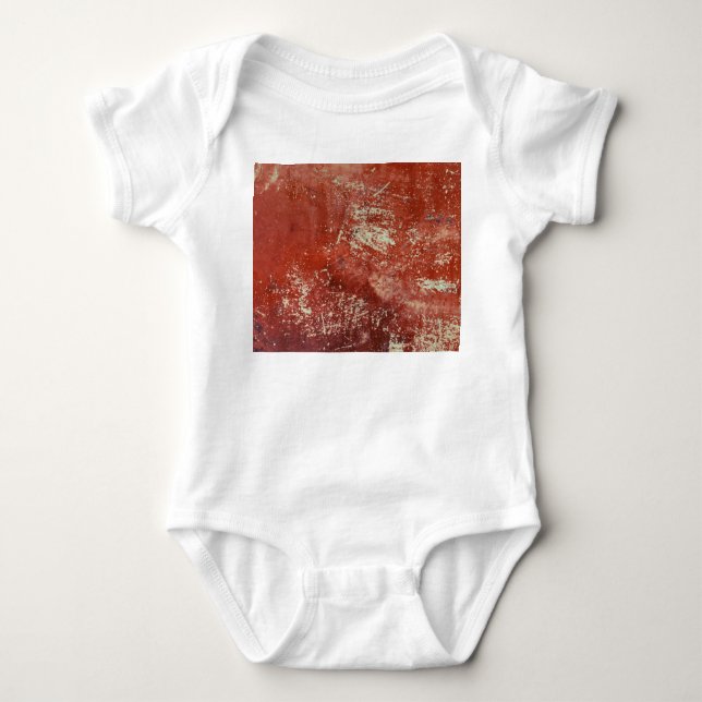 Old Copper: Vivid Metal Texture. Baby Bodysuit (Front)